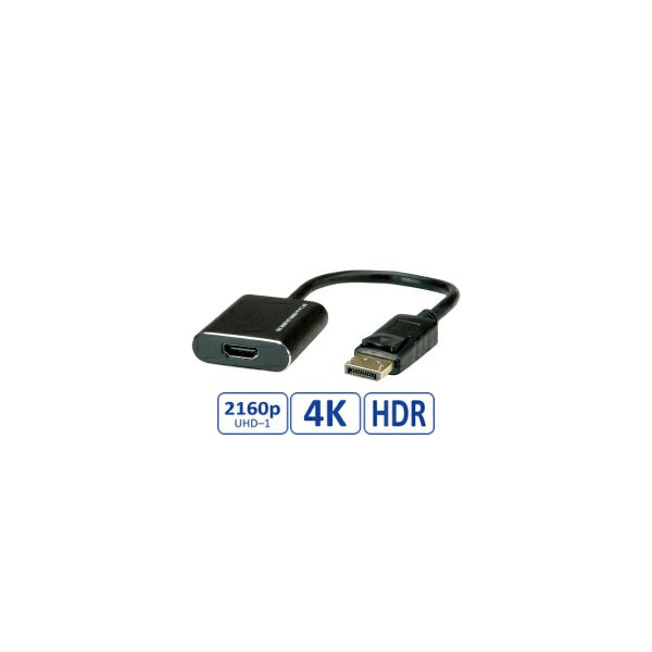 Roline adapter DisplayPort(M) na HDMI(F) v1.4, aktivni, 4K@60Hz