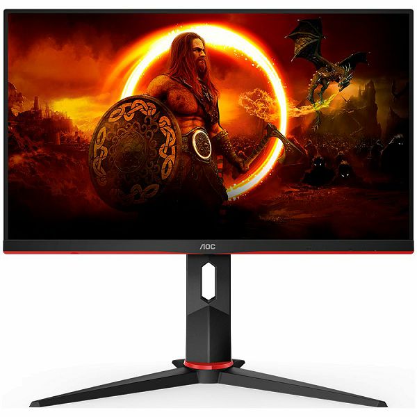 AOC Gaming 24G2ZU/BK - LED monitorgaming 23.8" 1920 x 1080 Full HD (1080p) @ 240 Hz IPS 350 cd/m² 1000:1 0.5 ms 2xHDMI DisplayPort speakers black red