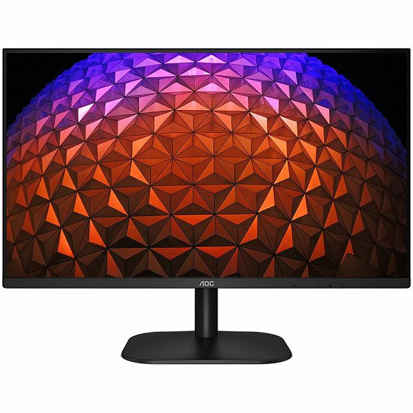 AOC Monitor 27B2H 27” Black IPS, 16:9, 1920x1080, 7ms, 250 cd/m2, 1000:1, D-Sub, HDMI, Audio Out, Tilt, 3y vesa