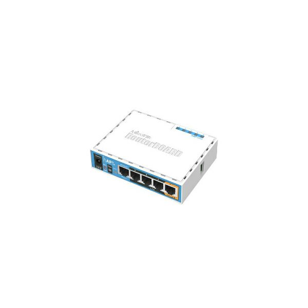 Mikrotik RB952Ui-5ac2nD hAP ac lite, 650MHz CPU, 64MB RAM, 5xLAN, 2.4Ghz 802.11b/g/n/ 5Ghz 802.11ac, USB, PSU, RouterOS L4