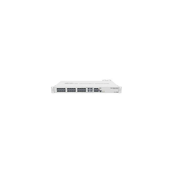 Mikrotik Cloud Router Switch CRS328-4C-20S-4S+RM, 800 MHz CPU, 512MB RAM, 24× SFP, 4×SFP+, 4×Combo ports, (1×Gbit LAN or SFP), RouterOS L5/SwitchOS (dual boot), 1U rackmount, Dual PSU