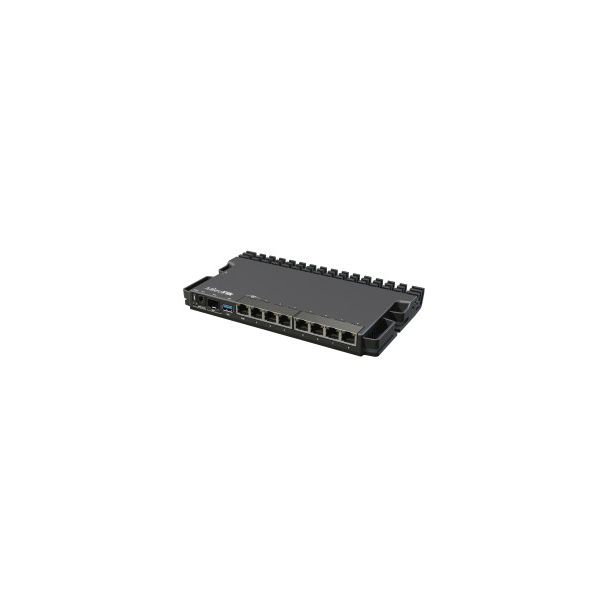 Mikrotik RouterBOARD RB5009UG+S+IN, ARMv8 CPU, 1GB DDR4 RAM, 1GB NAND, 1×2.5Gbit LAN, 7×1Gbit LAN, 1xSFP+ port, RouterOS L5, metalno desktop kučište, PSU