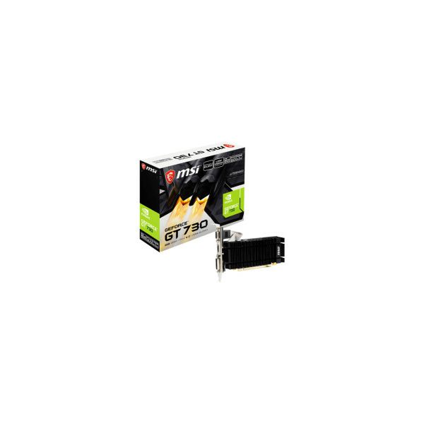 MSI GeForce GT730 2GB GDDR3, PCIe, HDMI/VGA/DVI, Low Profile + LP bracket (N730K-2GD3H/LP V1) 