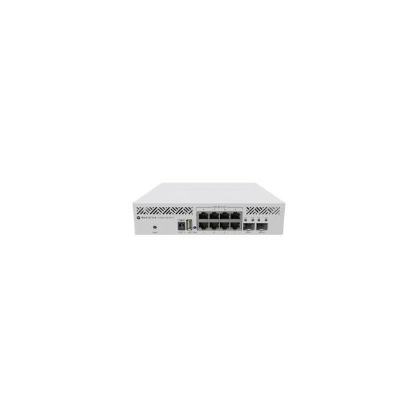 Mikrotik Cloud Router Switch CRS310-8G+2S+IN, 800 Mhz CPU, 256MB RAM, 8×2.5GLAN, 2×SFP+, RouterOS L5, desktop kučište, rackmount ears, PSU
