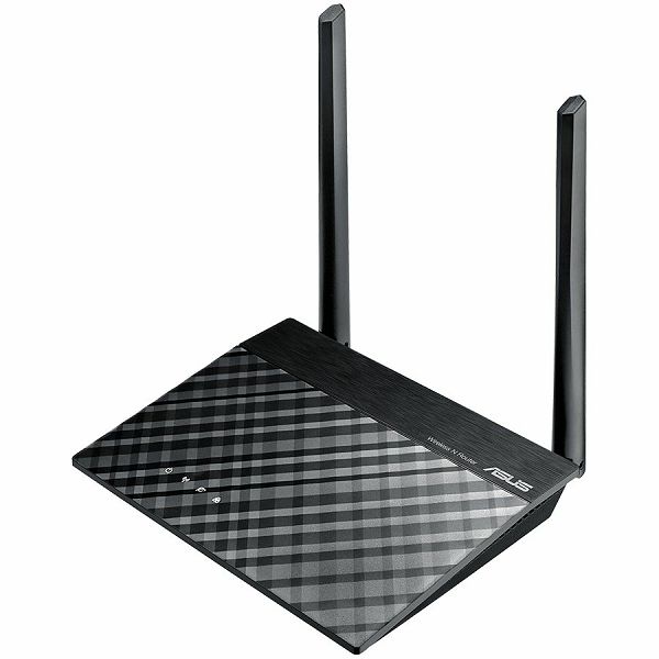 ASUS RT-N12E WiFi 4 (802.11n) Router, data rate up to 300 Mbps (2.4GHz), MIMO technology, two external 5dBi antennas for better coverage