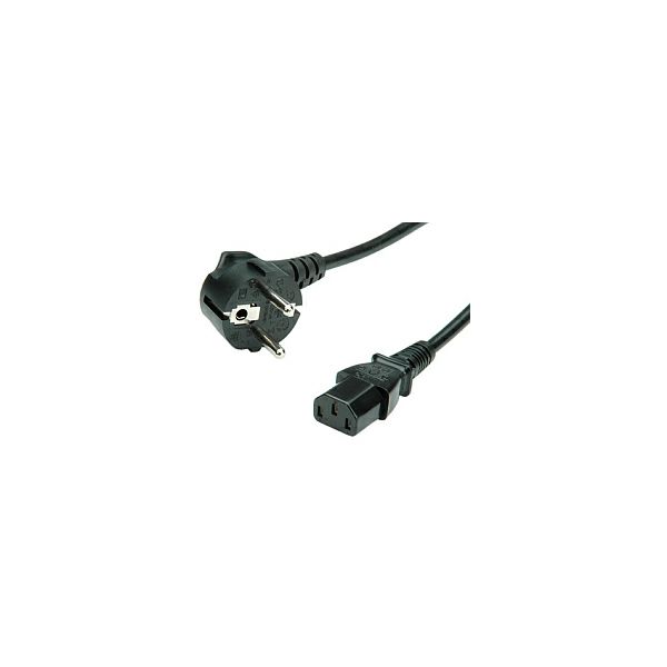 Roline naponski kabel, ravni IEC320-C13 konektor, crni, 1.8m