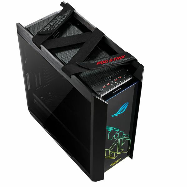 ASUS ROG Strix Helios GX601 Black Edition RGB ATX/EATX mid-tower gaming case with tempered glass, aluminum frame, GPU braces, 420mm radiator support and Aura Sync