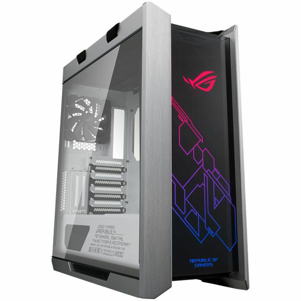 ASUS ROG Strix Helios GX601 White Edition RGB ATX/EATX mid-tower gaming case with tempered glass, aluminum frame, GPU braces, 420mm radiator support and Aura Sync