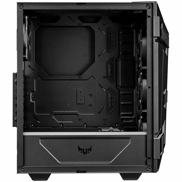 ASUS TUF Gaming GT301 ATX mid-tower compact case with tempered glass side panel, honeycomb front panel, 120mm AURA Addressable RGB fan, headphone hanger and 360mm radiator support