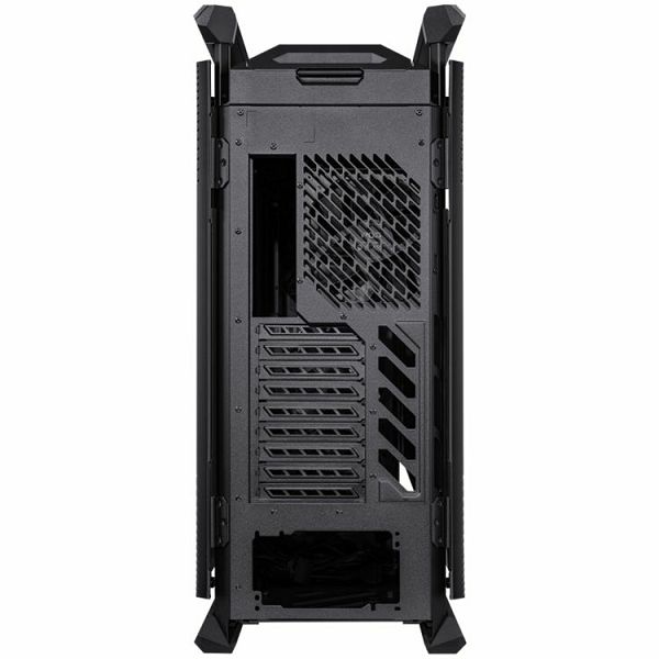 ASUS ROG Hyperion GR701 E-ATX Gaming case Black, 420 mm dual radiator support, four 140 mm fans, metal GPU holder, component storage, ARGB fan hub, Aura Sync, Dual USB Type-C ports, 60W fast charging