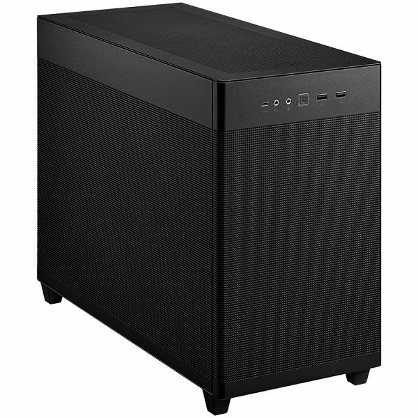 ASUS Prime AP201 MicroATX Case Black - stylish 33-liter MicroATX case with tool-free side panels and a quasi-filter mesh, with support for 360 mm coolers, graphics cards up to 338 mm long, and standar