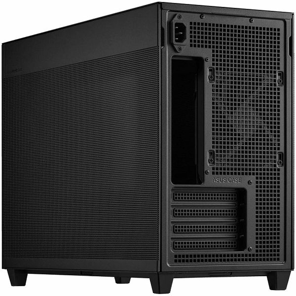 ASUS Prime AP201 MicroATX Case Black - stylish 33-liter MicroATX case with tool-free side panels and a quasi-filter mesh, with support for 360 mm coolers, graphics cards up to 338 mm long, and standar