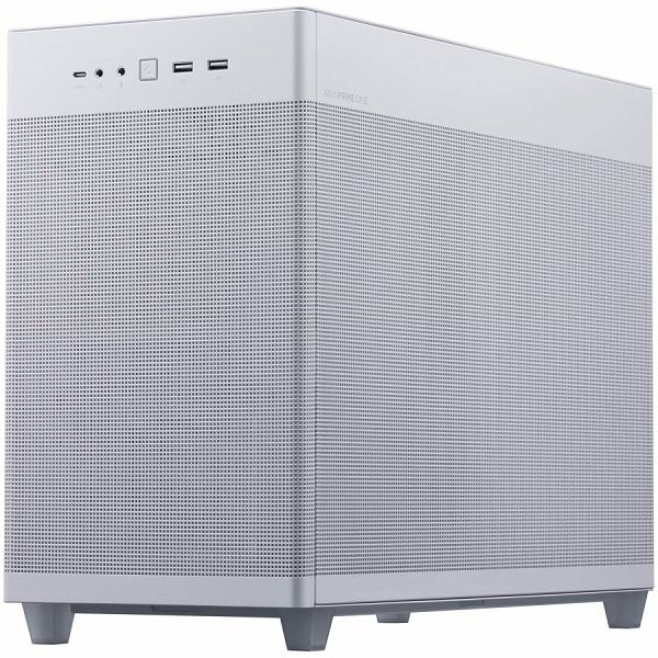 ASUS Prime AP201 MicroATX Case White - stylish 33-liter MicroATX case with tool-free side panels and a quasi-filter mesh, with support for 360 mm coolers, graphics cards up to 338 mm long, and standar