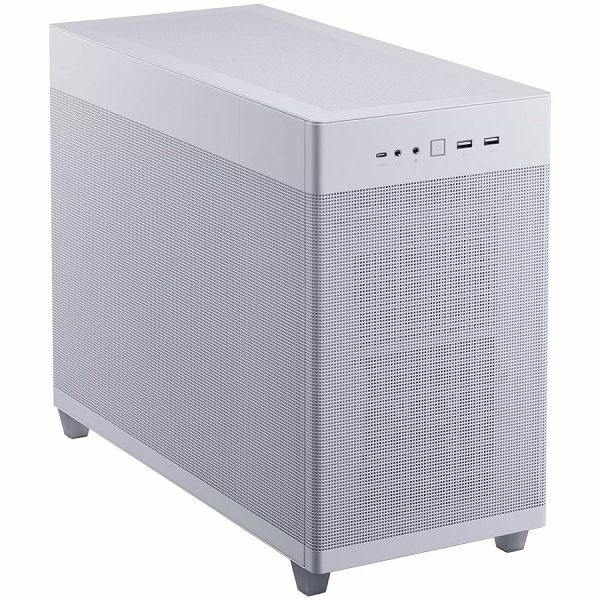 ASUS Prime AP201 MicroATX Case White - stylish 33-liter MicroATX case with tool-free side panels and a quasi-filter mesh, with support for 360 mm coolers, graphics cards up to 338 mm long, and standar