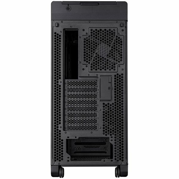 ASUS ProArt PA602 E-ATX Computer case, 420 mm radiator support, one 140 mm and two 200mm pre-installed system fans, front panel IR dust indicator, power lock latch, tool-less PCIe mounting, USB 20Gbps