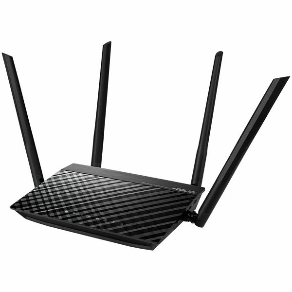 ASUS RT-AC1200 V2 Dual-Band WiFi 5 (802.11ac) Router, data rate up to 300 Mbps (2.4GHz) and 867 Mbps (5GHz), improved coverage with four external antennas, Advanced parental control, ASUS Router App