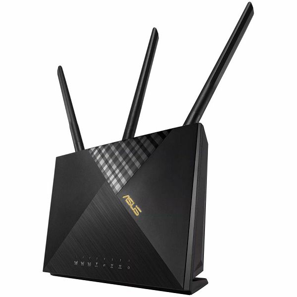 ASUS 4G-AX56 AX1800 WiFi 6 (802.11ax) Dual-Band LTE Modem Router, 4G+ Cat.6 for internet speeds up to 300Mbps, Captive portal, AiProtection Classic network security, Parental controls