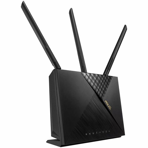 ASUS 4G-AX56 AX1800 WiFi 6 (802.11ax) Dual-Band LTE Modem Router, 4G+ Cat.6 for internet speeds up to 300Mbps, Captive portal, AiProtection Classic network security, Parental controls