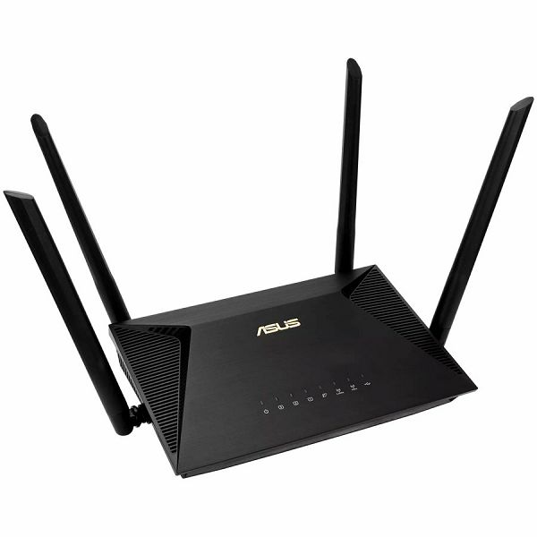 ASUS RT-AX53U AX1800 Dual-Band WiFi 6 (802.11ax) Router supporting MU-MIMO and OFDMA technology, with AiProtection Classic network security powered by Trend Micro, compatible with ASUS AiMesh WiFi sys