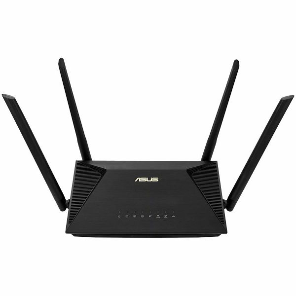 ASUS RT-AX1800U Dual-Band WiFi 6 (802.11ax) Router supporting MU-MIMO and OFDMA technology, with AiProtection Classic network security powered by Trend Micro, compatible with ASUS AiMesh WiFi system