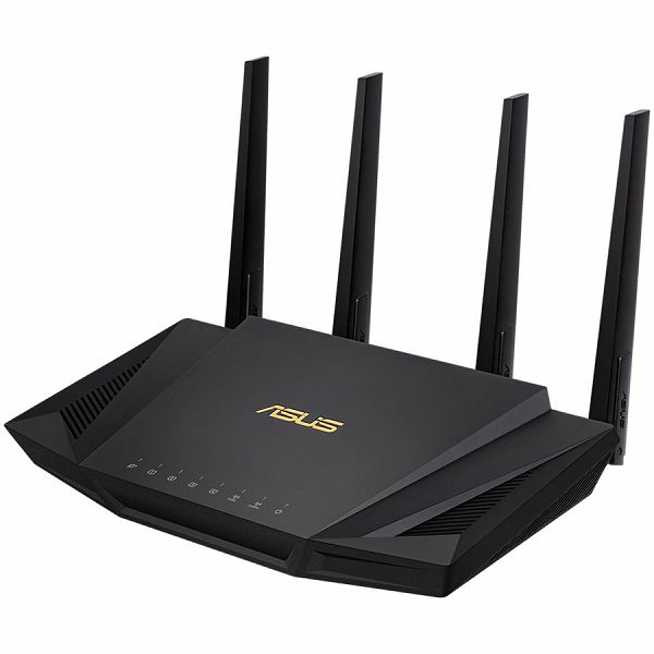 ASUS RT-AX58U V2 AX3000 Dual-Band WiFi 6 (802.11ax) Extendable Router supporting MU-MIMO and OFDMA technology, with AiProtection Pro network security powered by Trend Micro, compatible with ASUS AiMes