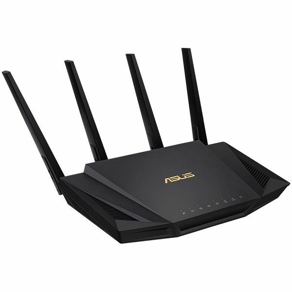 ASUS RT-AX58U V2 AX3000 Dual-Band WiFi 6 (802.11ax) Extendable Router supporting MU-MIMO and OFDMA technology, with AiProtection Pro network security powered by Trend Micro, compatible with ASUS AiMes