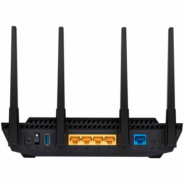 ASUS RT-AX58U V2 AX3000 Dual-Band WiFi 6 (802.11ax) Extendable Router supporting MU-MIMO and OFDMA technology, with AiProtection Pro network security powered by Trend Micro, compatible with ASUS AiMes