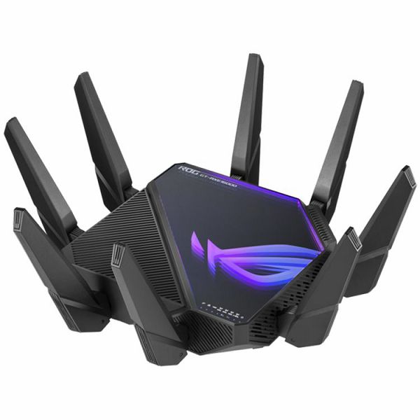 ASUS ROG Rapture GT-AXE16000 Quad-Band WiFi 6E (802.11ax) Gaming Router, new 6 GHz band, Dual 10G ports, 2.5G WAN port, dual WAN, AiMesh support, VPN Fusion, Triple-level game acceleration and free ne