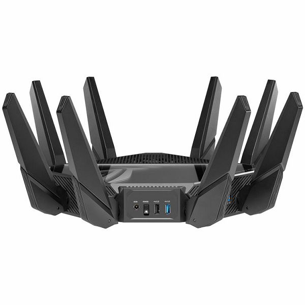 ASUS ROG Rapture GT-AXE16000 Quad-Band WiFi 6E (802.11ax) Gaming Router, new 6 GHz band, Dual 10G ports, 2.5G WAN port, dual WAN, AiMesh support, VPN Fusion, Triple-level game acceleration and free ne