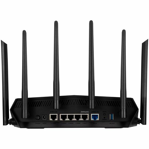 ASUS TUF Gaming AX6000 Dual-Band WiFi 6 (802.11ax) Gaming Router with dedicated Gaming Port, Dual 2.5G Port, 3 steps port forwarding, AiMesh for mesh WiFi, AiProtection Pro network security and AURA R