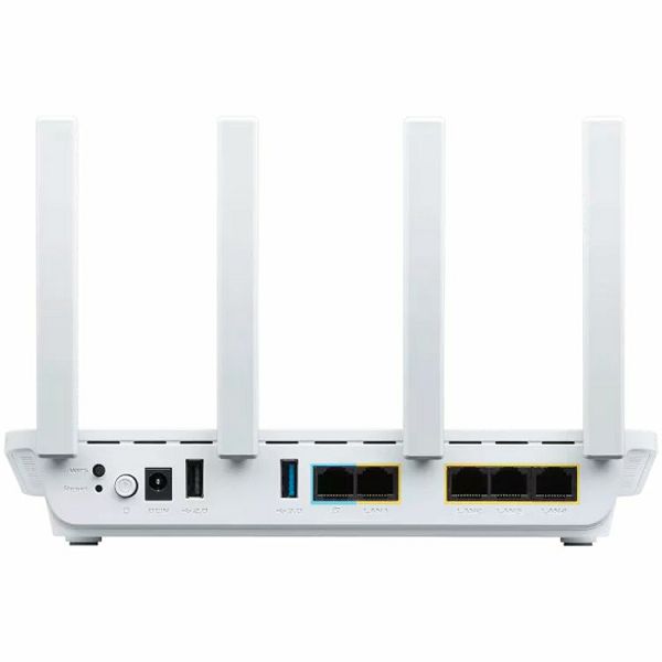 ASUS ExpertWiFi EBR63 AX3000 Dual-Band WiFi 6 (802.11ax) all-in-one Access Point with Router, Switch and Security Gateway, supports up to 5 SSIDs, VLAN, SDN, guest portal, site-to-sit VPN, commercial-