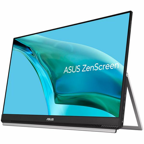 ASUS ZenScreen MB249C portable monitor - 24 (23.8 viewable) FHD (1920 x 1080), frameless panel, IPS technology, anti-glare, USB-C, speakers, carrying handle/kickstand design, C-clamp, partition ho