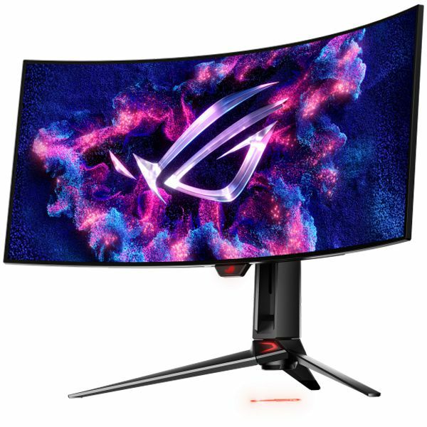 ASUS ROG Swift OLED PG34WCDM Curved Gaming Monitor - 34" (33.9" viewable), UWQHD (3440 x 1440), OLED, 800R Curvature, 240 Hz, 0.03 ms (GTG), G-SYNC compatible, custom heatsink, uniform brightness, ROG