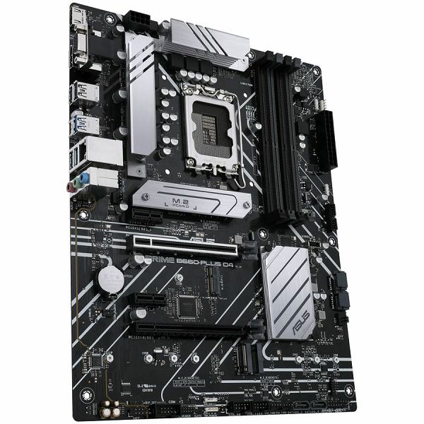 ASUS PRIME B660-PLUS D4 LGA1700 ATX MB - Intel B660 4xDIMM DDR4 3xM.2 4xSATA PCIe 4.0 2.5Gb Ethernet 1xDisplayPort 1xD-Sub 1xHDMI with Aura Sync support