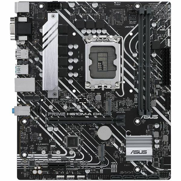 ASUS PRIME H610M-A D4-CSM LGA1700 mATX MB - Intel H610 2xDIMM DDR4 2xM.2 4xSATA PCIe 4.0 1Gb Ethernet 1xD-SUB 1xDisplayPort 1xHDMI with Addressable Gen 2 headers and Aura Sync