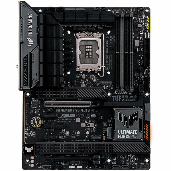 ASUS TUF GAMING Z790-PLUS WIFI LGA1700 ATX gaming MB - Intel Z790 4xDIMM DDR5 4xM.2 4xSATA PCIe 5.0 2.5Gb Ethernet WiFi 6E + Bluetooth 1xDisplayPort 1xHDMI with Aura Sync support