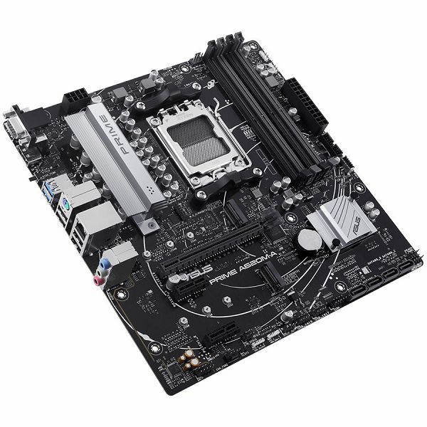 ASUS PRIME A620M-A-CSM AM5 mATX MB - AMD A620 4xDIMM DDR5 2xM.2 4xSATA PCIe 4.0 1Gb Ethernet 1xD-SUB 1xDisplayPort 1xHDMI Aura Sync RGB Lighting