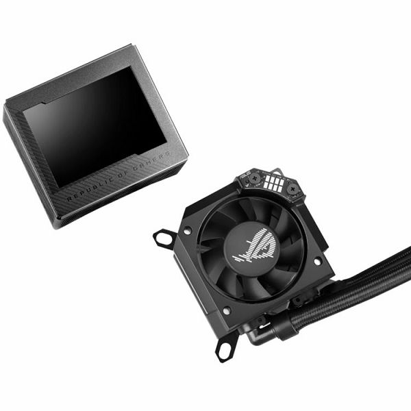 ASUS ROG Ryujin III 360 ARGB all-in-one liquid CPU cooler with Asetek 8th gen pump solution, 3 x 120 mm ARGB Radiator Fans, ROG Magnetic daisy-chainable Fan, Full Color 3.5” LCD Display