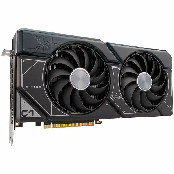 ASUS Video Card NVidia Dual GeForce RTX 4070 OC Edition 12GB GDDR6X VGA with two powerful Axial-tech fans and a 2.56-slot design for broad compatibility, PCIe 4.0, 1xHDMI 2.1, 3xDisplayPort 1.4a