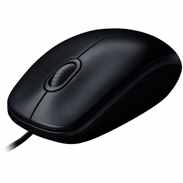 LOGITECH Corded  Mouse B100 - Business EMEA - BLACK