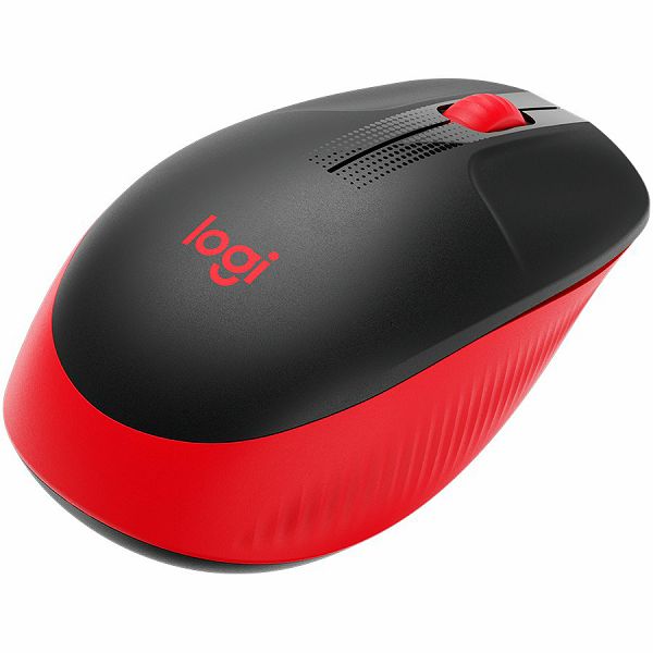 LOGITECH M190 Full-size wireless mouse - RED - 2.4GHZ - EMEA - M190