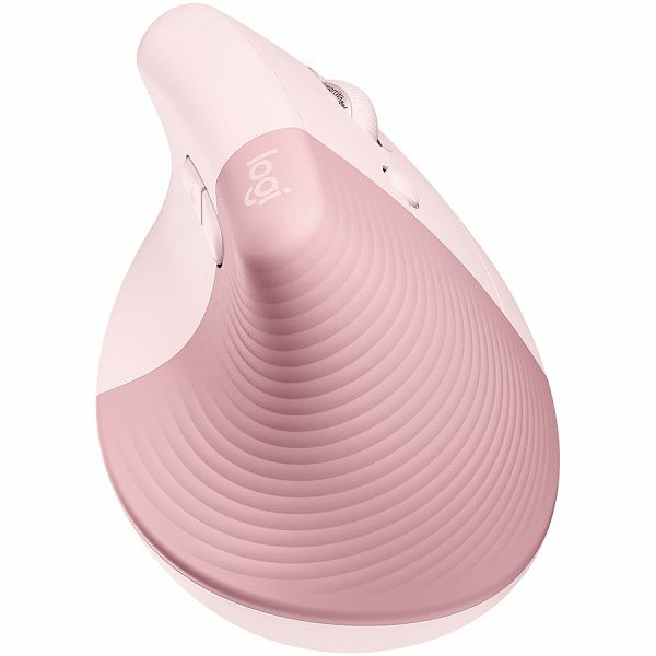 LOGITECH Lift Vertical Ergonomic Mouse - ROSE/DARK ROSE - 2.4GHZ/BT - EMEA - ON+OFFLINE,B2C