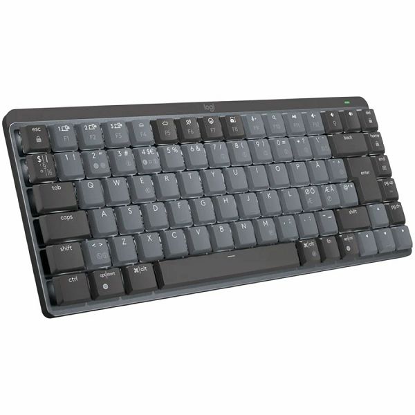 LOGITECH MX Mechanical Mini Minimalist Wireless Illuminated Keyboard  - GRAPHITE - US INTL - 2.4GHZ/BT - EMEA - CLICKY