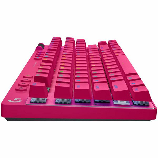 LOGITECH G PRO X TKL LIGHTSPEED Mechanical Gaming Keyboard - MAGENTA - US INTl - TACTILE