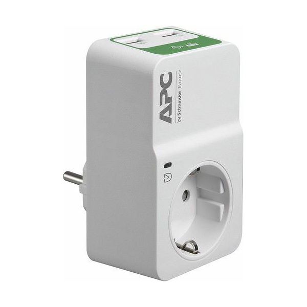 APC Essential SurgeArrest 1 Outlet 230V, 2 Port USB Charger