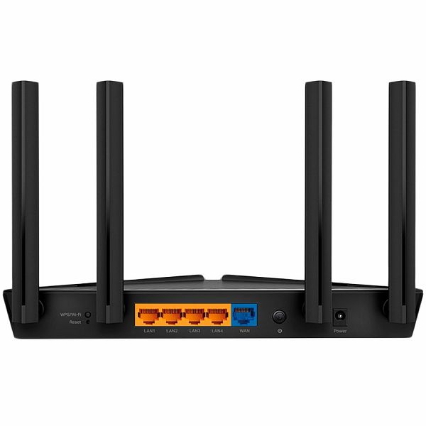 TP Link AX1800 Dual-Band Wi-Fi 6 Router, 1.8 Gbps Wi-Fi, 4× Fixed  Antennas, 1× Gigabit WAN Port, 4× Gigabit LAN Ports, Network Security: SPI Firewal, Access Control IP & MAC Binding, Application Laye