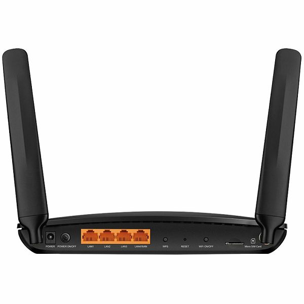 TP-Link AC1200 4G LTE Advanced Cat6 Gigabit Router, build-in 300Mbps 4G+ LTE Advanced modem, LTE-FDD/LTE-TDD/DC-HSPA+/HSPA+/HSPA/UMTS, with 3x10/100/1000Mbps LAN ports and 1x10/100/1000Mbps LAN/WAN po