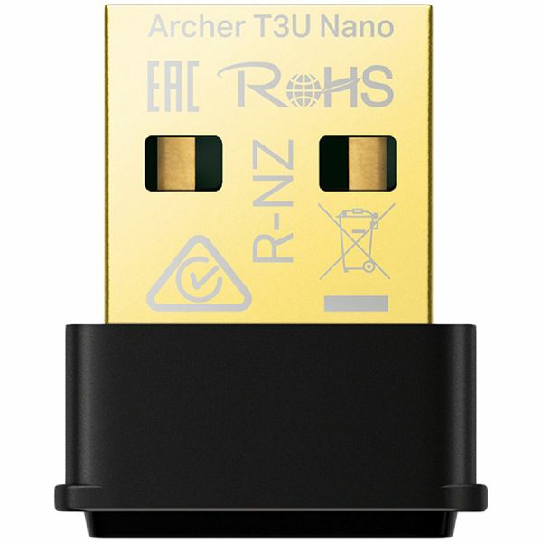 AC1300 Nano Dual Band Wi-Fi USB AdapterSPEED: 867 Mbps at 5 GHz + 400 Mbps at 2.4 GHzSPEC: USB 2.0FEATURE: MU-MIMO