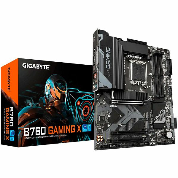 GIGABYTE MB LGA1700 B760 4 x DDR5 3 x M.2 4 x SATA 1 x DisplayPort 1 x HDMI port ATX