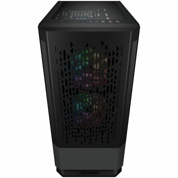 COUGAR | MX430 Air RGB Black | PC Case | Mid Tower / Air Vents Front Panel with ARGB strips / 3 x ARGB Fans / 4mm TG Left Panel